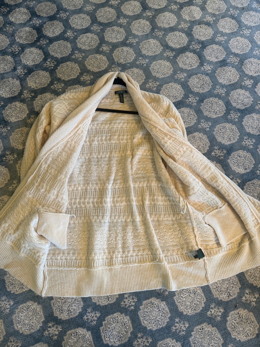 Lauren Ralph Lauren cardigan shawl cardigan sweater medium classic Medium $275 - Picture 6 of 11